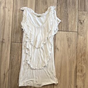 Ogle Elegant White Ruffled Top small